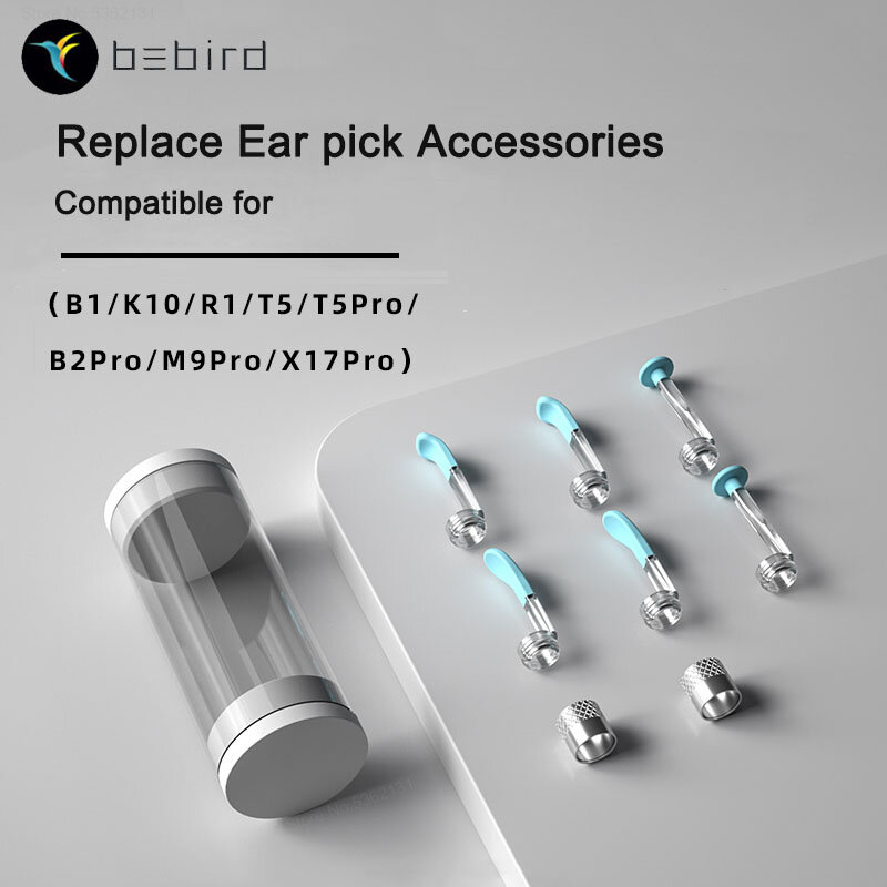 Bebird A2 C3 B2 X17 Pro M9 Pro R1 Original Visual Ear Sticks Earpick, cuidado de la salud, limpiador de oídos, accesorio de punta de repuesto, juego de herramientas de PC