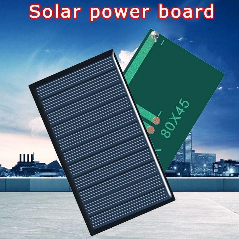 80X45Mm 5V 75mA Zonnepaneel Drop Lijm Board Diy Solar Silicium Panelen Board Polykristallijne Tuin Licht power Accessoires