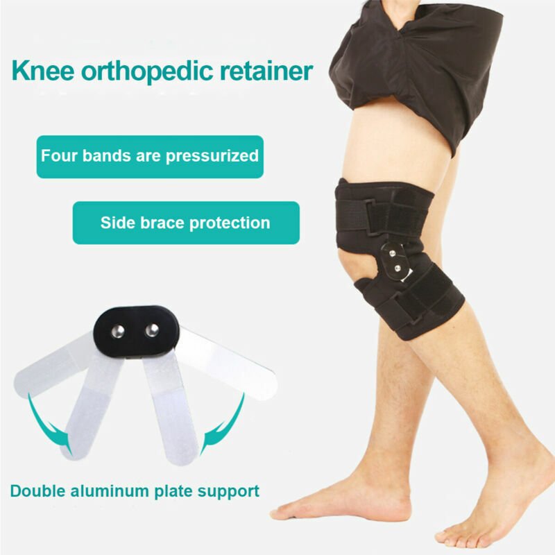 Rodilleras deportivas con bisagras, protector de soporte para artritis, estabilizador, envoltura de correa, 1 unidad