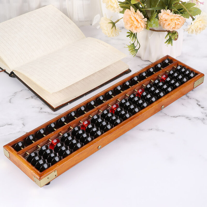 17 cyfr drewniany Soroban standardowy liczydło chiński kalkulator liczenie narzędzie do nauki matematyki początkujący