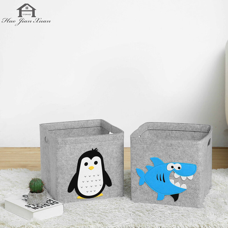 Kubus Vouwen Speelgoed Opbergdoos Kinderen Speelgoed Organizer Box Vilt Doek Stof Opslag Mand Voor Cartoon Animal Nursery Speelgoed Bakken