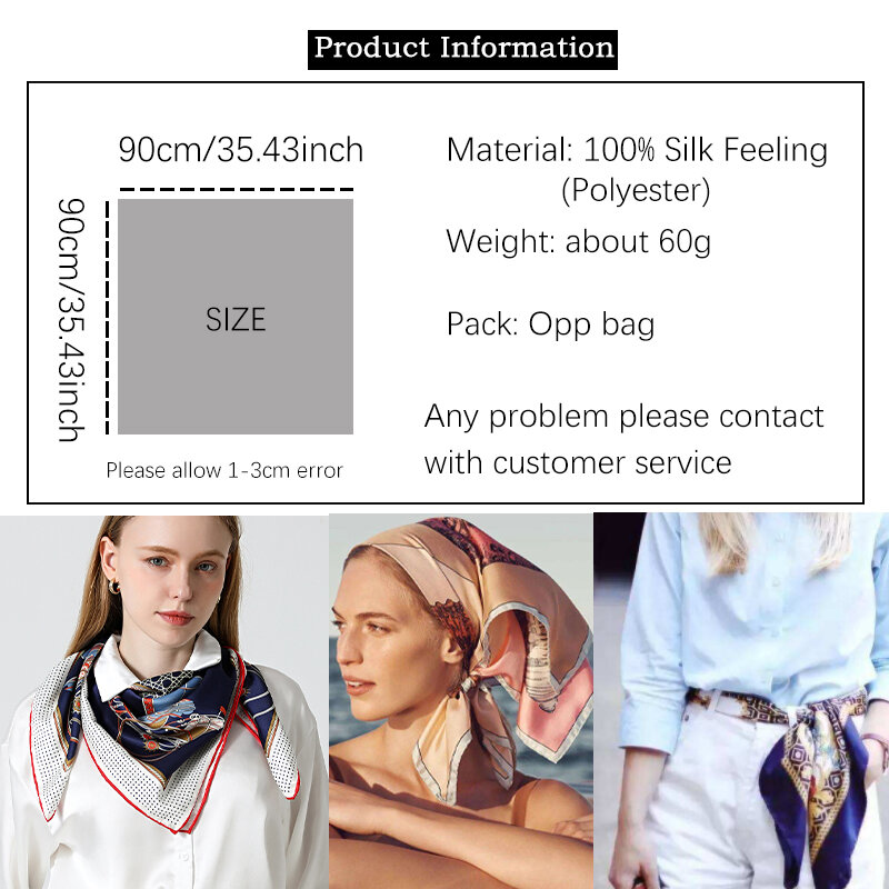 Foulard carré en soie imprimé pour femmes, Foulard Design, Bandana, Hijab, Pashmina, à la mode, nouveau, 2022