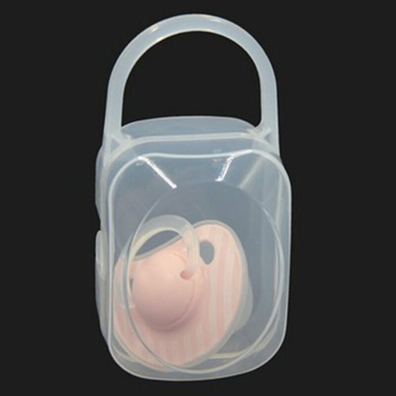 Boîte à sucette solide pour bébé, conteneur porte-sucette, étui de rangement de voyage, coffre-fort, boîte en plastique PP, 1 pièce
