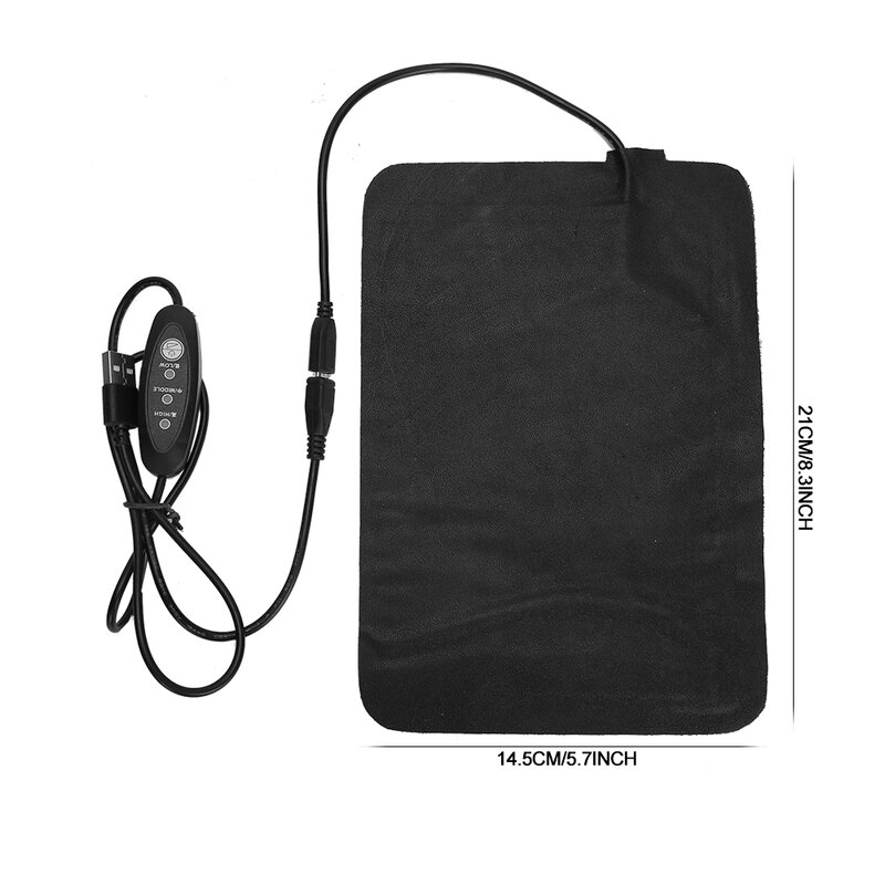 Portable Electric Heating Pad Washable USB 3 Gears Temperature Adjustment Heating Pad Chair Cushion Waist Heating Health Care