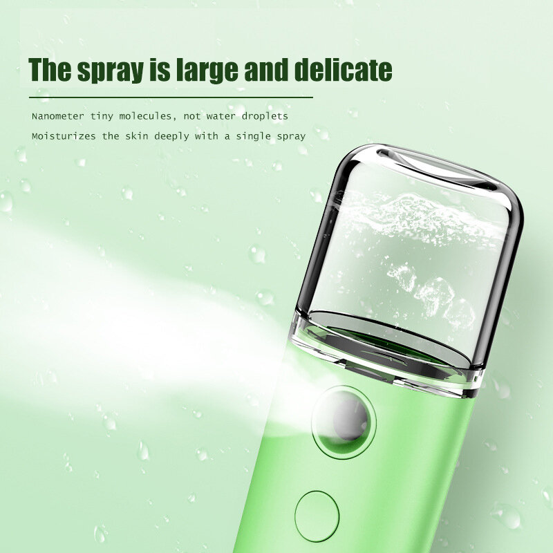 Portable USB Rechargeable Nano Air Humidifier Cooling Mini Facial Steamer For Home Office Fogger Mist Maker Hand Disinfection