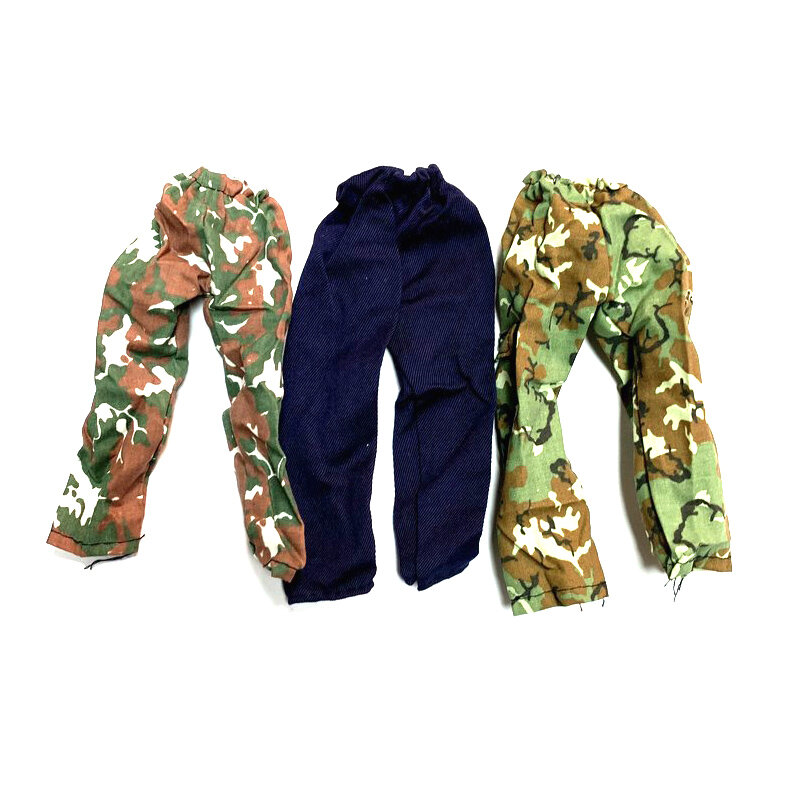 10 sztuk 1/6 skala akcesoria spodnie Woodland Green Camo żołnierz ubrania dla 12 "figurki wojskowe zabawki