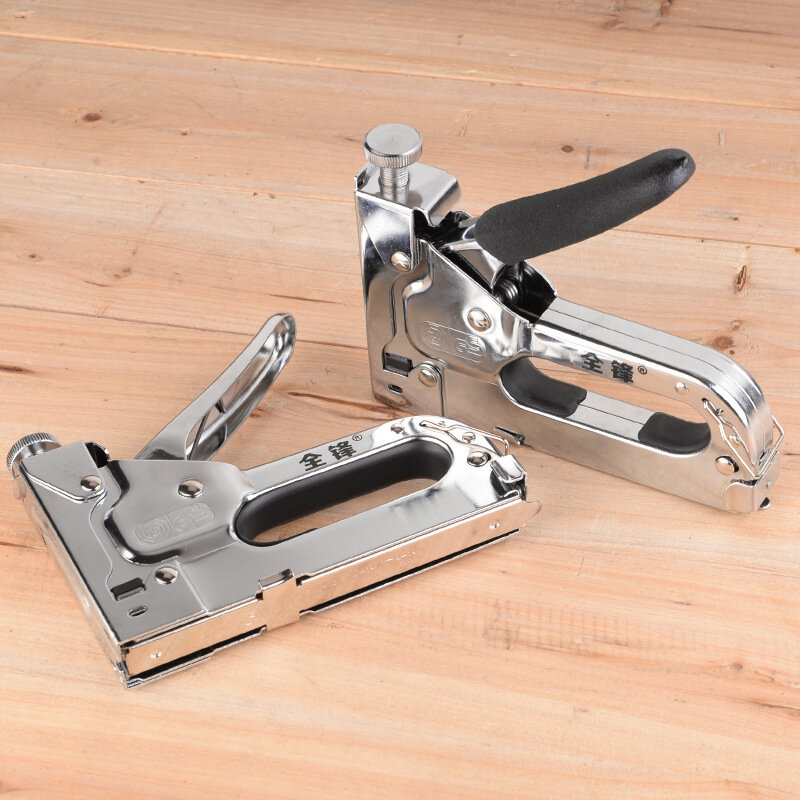3 In 1 T U ∩ Staples Heavy Manual Nail Gun Wood Door Furniture Upholstery Framing Desk Rivet Home Decoration Stapler Tool