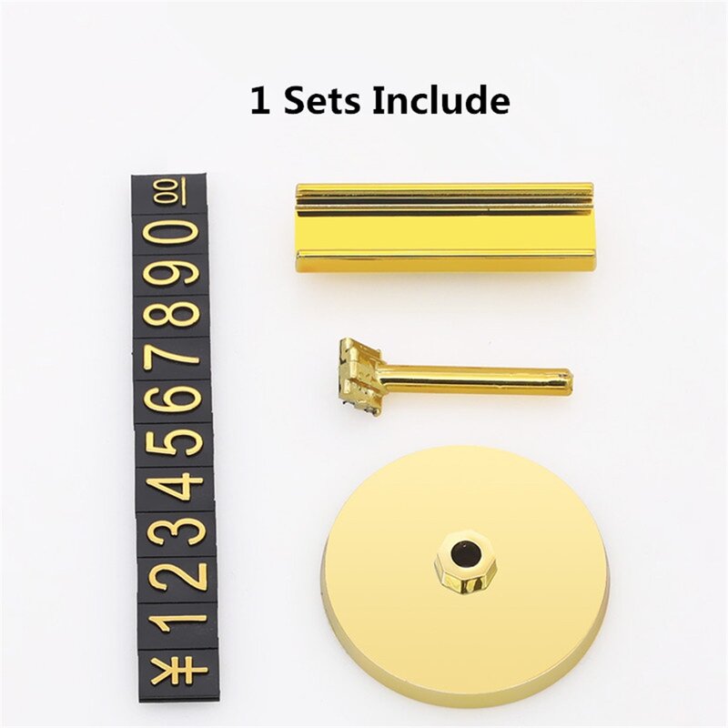 ABS Plastic Jewelry Price Display Tags Round Base Adjustable Number Price Lable Stand Frame Jewelry Shop Accessories 10pcs