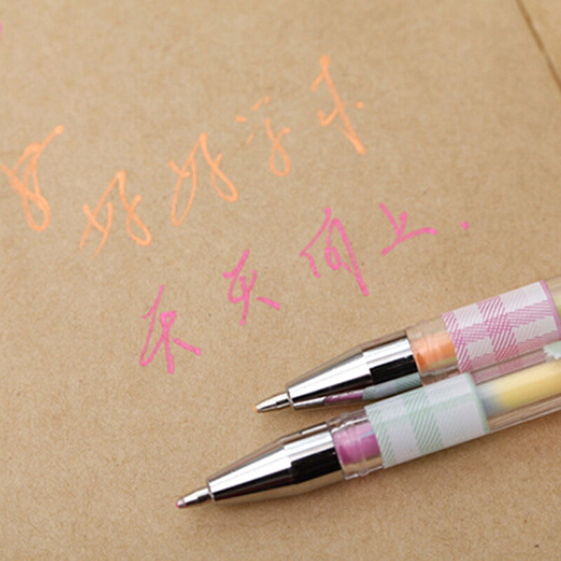 6 Kleurverandering Pen Papier Fluorescerende Verf Pennen Potloden Schrijven Markers Markeerstiften Highlighter Pennen Kids Schilderen Gift 0.8Mm