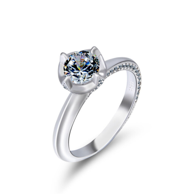 XINSOM Genuine 925 Sterling Silver Rings For Women Luxury Zircon Engagement Wedding Rings 2020 Fine Jewelry Girls Gift 20FEBR3