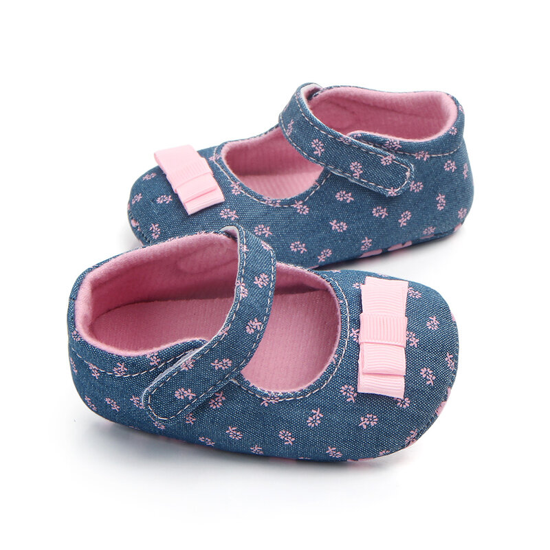 Zapatos de bebé con lazo para niña, calzado informal de suela suave, novedad de 2020