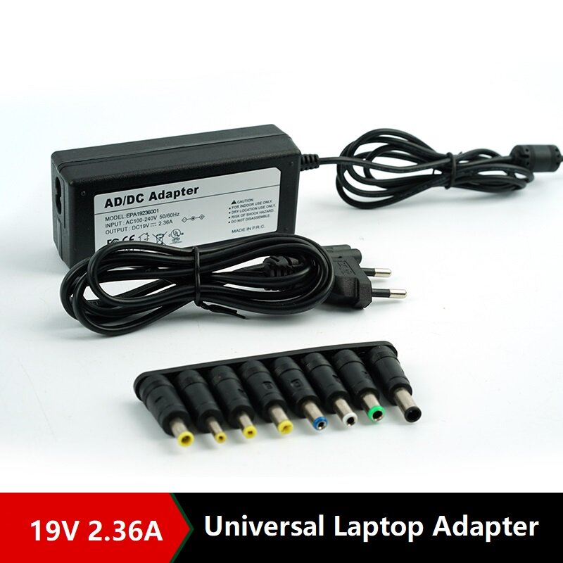 Chargeur universel pour ordinateur portable 19V, 2,36 A, adaptateur secteur pour HP,Dell, Acer, Bali, Toshiba,Lenovo,IBM, opol, Samsung