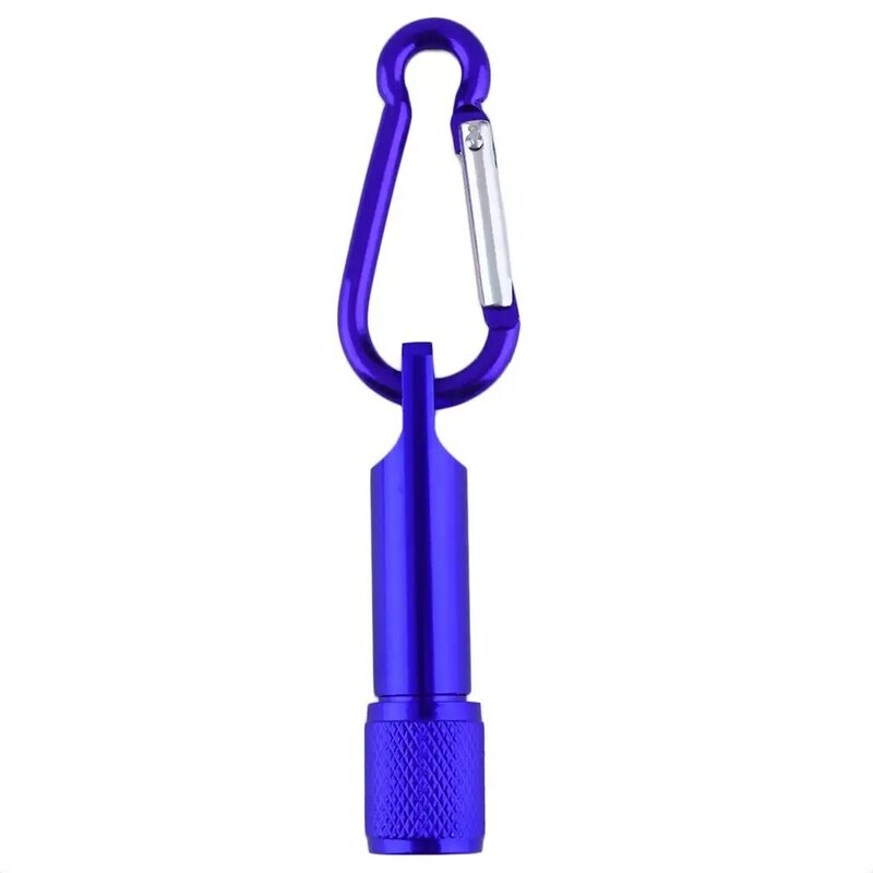 미니 플래시 라이트 토치 Carabiner 키 체인 후크 램프 휴대용 5 LED 미니 손전등 라이트 토치 알루미늄 키 체인