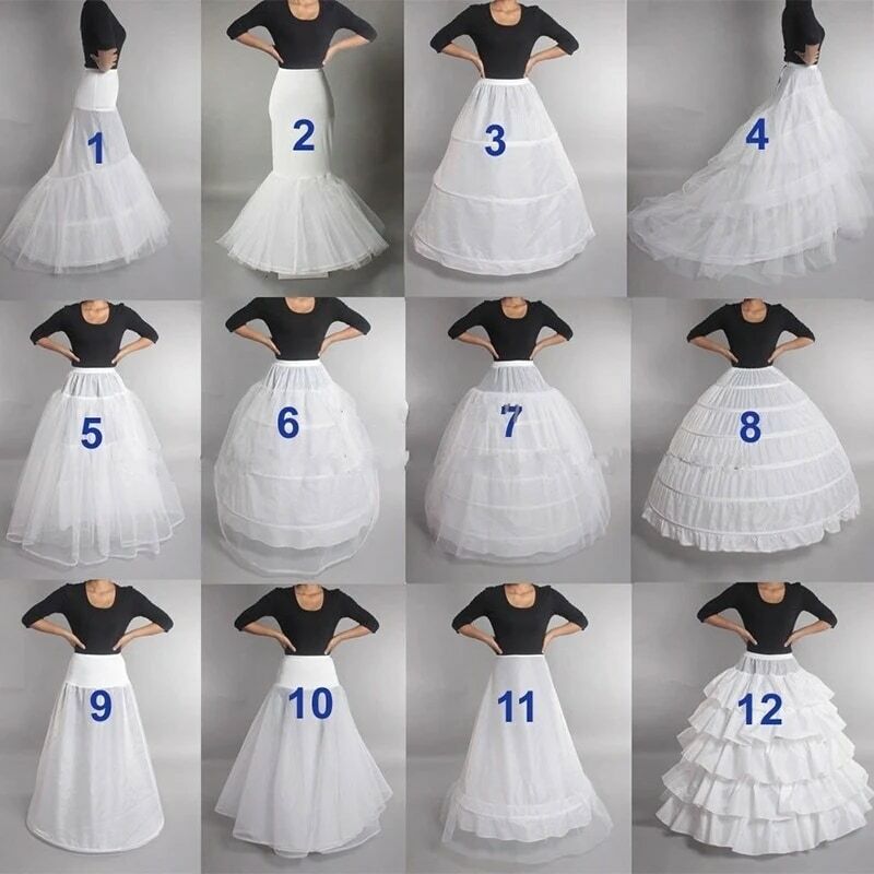 Gratis Ongkir ราคาถูกสีขาว Petticoat Underskirt DongCMY สำหรับชุดราตรีงานแต่งชุด Mariage ชุดชั้นใน Crinoline อุปกรณ์เสริม