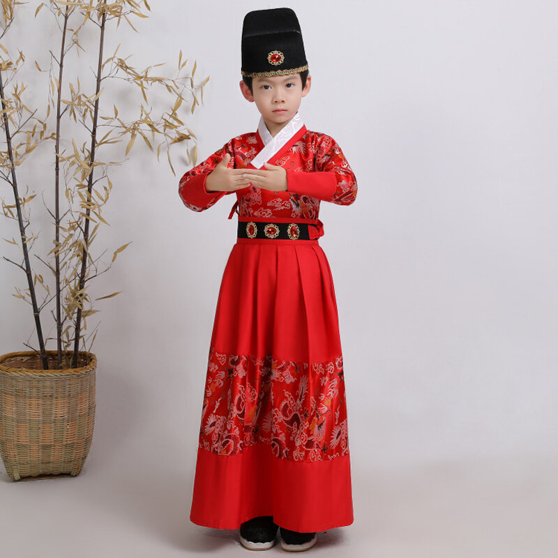 เด็กนักรบเวที Robe จีนใหม่ปีเสื้อผ้าเด็กชุด Tang ประสิทธิภาพ Hanfu Ming Storm Troopers คอสเพลย์