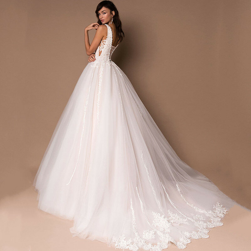 Женское свадебное платье It's yiiya, Белое Бальное Платье без рукавов с V-образным вырезом и бусинами на лето 2019