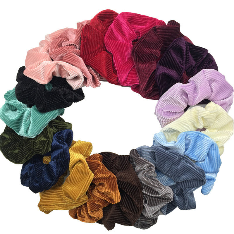 ผม Scrunchies จำนวนมากอุปกรณ์เสริมผมวงยืดหยุ่นผู้ถือ Headwear ผูก Tie Dye สีกำมะหยี่เสือดาว Neon ผู้หญิง6ชิ้น/ล็อต