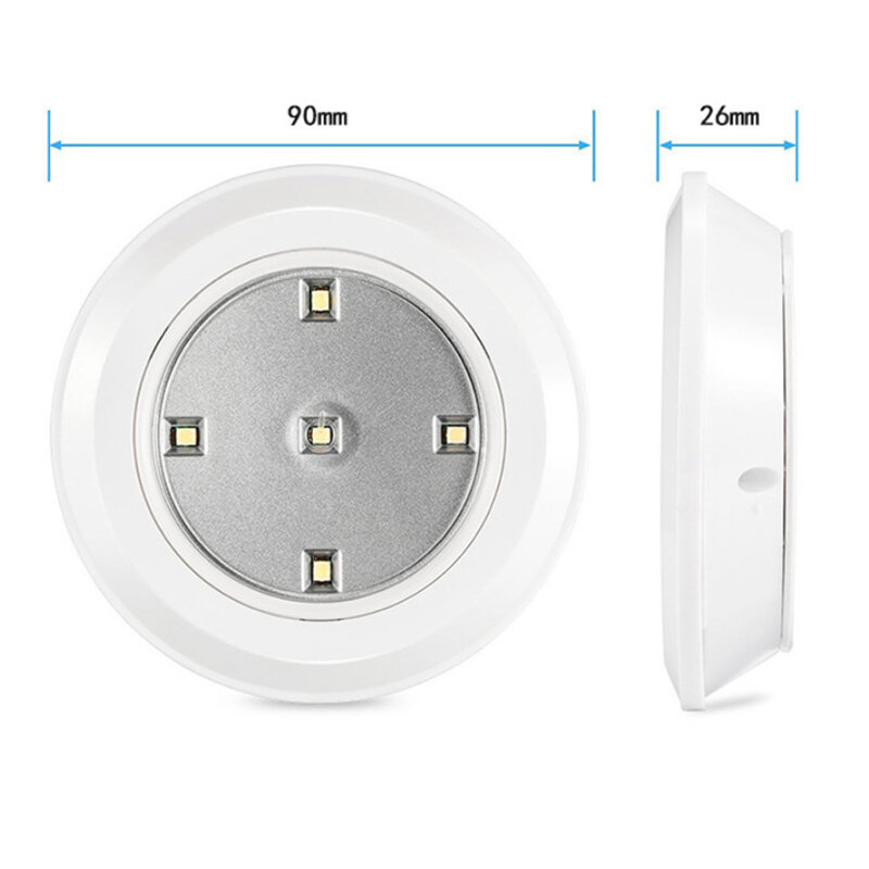 AIBOO-Luz LED nocturna para debajo del gabinete, iluminación de Puck con batería, luces de armario con Control remoto para armario de cocina