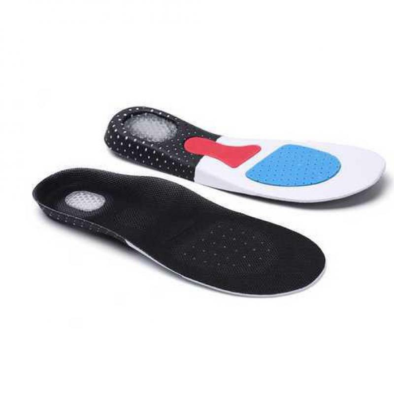 Insoles กีฬาแบนเท้าสนับสนุนระงับกลิ่นกาย Breathable Insoles Shock Absorbent Pad เท้า Heel Gel Cushion รองเท้า Pads Inserts