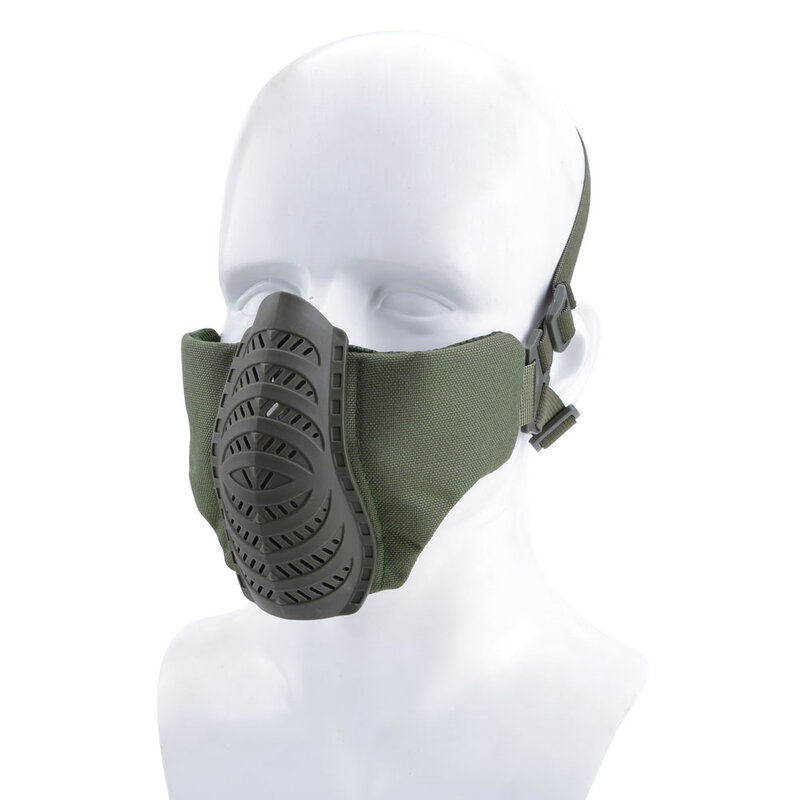 Mascarilla táctica militar de media cara, máscara de Airsoft Paintball de TPU para juego de guerra CS al aire libre, Cosplay, caza, tiro, novedad