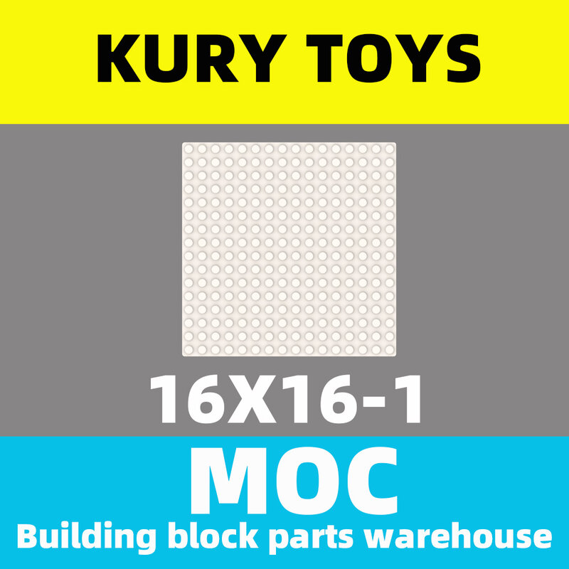 Kury brinquedos diy moc para 3867/6098 bloco de construção peças para placa de base 16x16 para placa de base