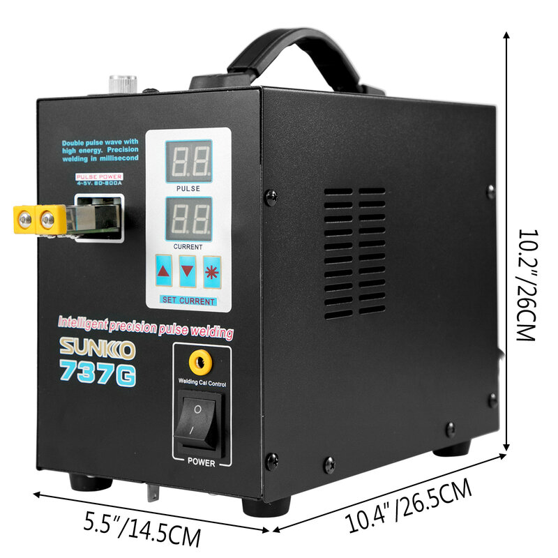 VEVOR 737G Spot Welder Automatic Welding Machine for 18650 Lithium Battery Pack 1.5KW LED Illumination Double Pulse For Industry