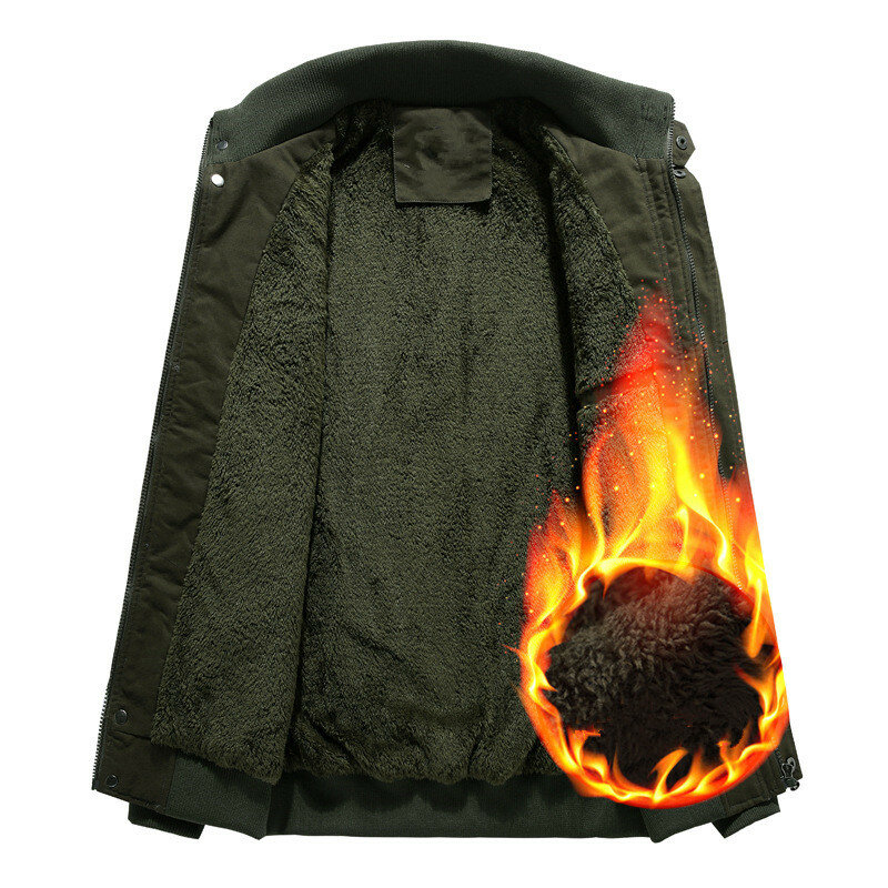 Parkas térmicas de algodón para hombre, chaqueta gruesa de forro polar, abrigo informal, 6XL talla grande, Invierno