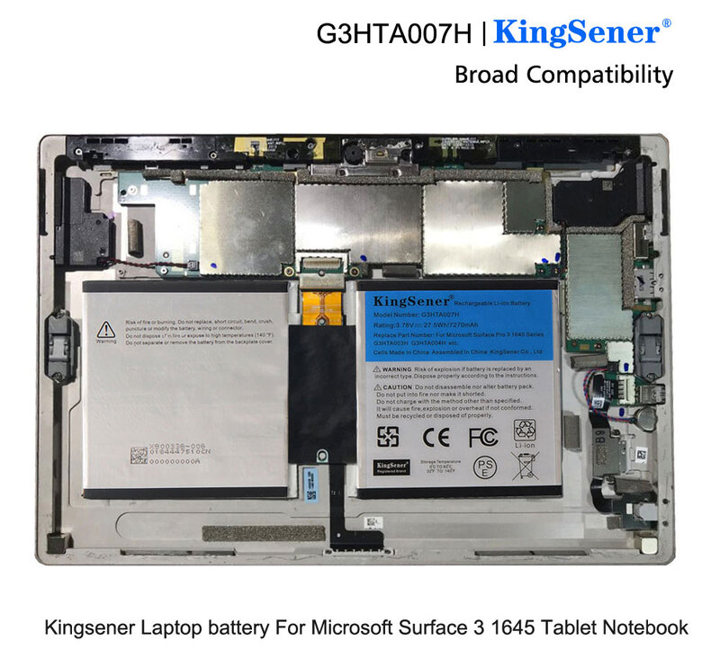 KingSener G3HTA003H G3HTA007H Pin Dành Cho Laptop Dành Cho Microsoft Surface 3 1645 Dòng Máy Tính Bảng G3HTA004H 27.5WH/7270MAh Công Cụ Miễn Phí