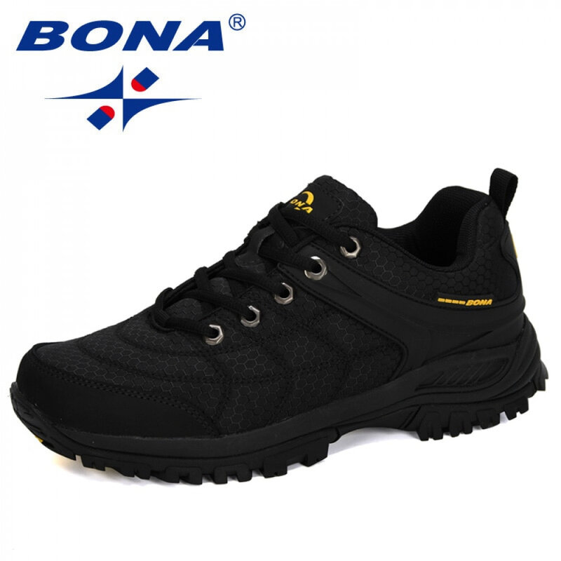 BONA-zapatos de senderismo de cuero nobuk para hombre, zapatillas de deporte de malla para exteriores, zapatos de escalada, zapatos deportivos de moda, nuevos diseñadores populares