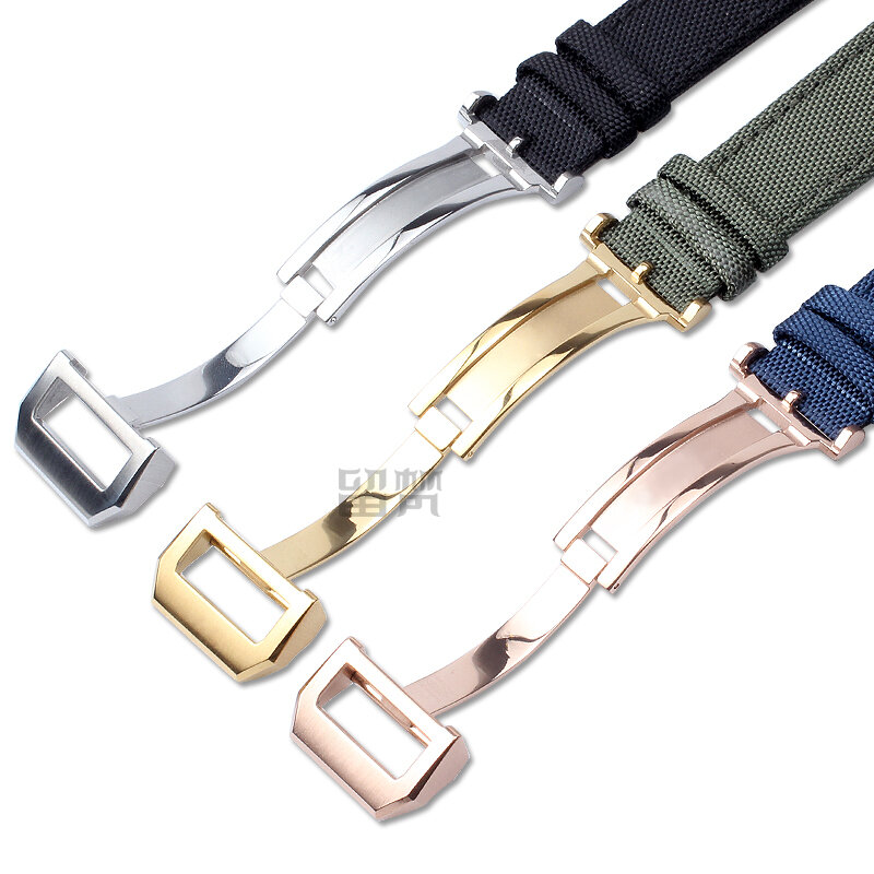 Accessori per cinturini in Nylon nero verde blu 20MM 21MM 22mm adatto per cinturino IWC Pilot portoghese CHRONOGRA