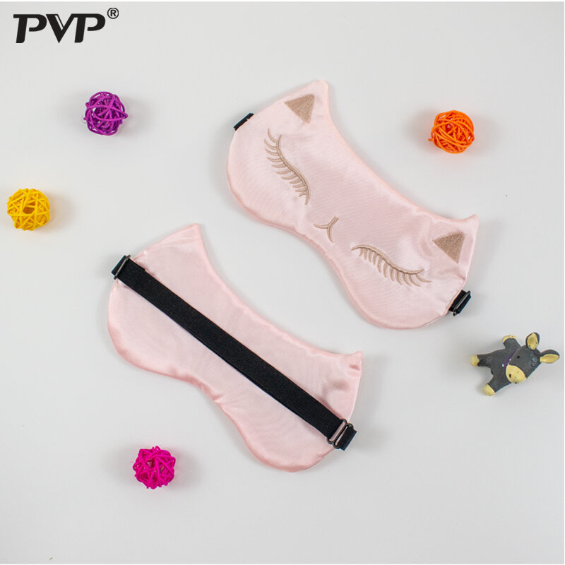 PVP-قناع تظليل على الوجهين من الحرير الخالص ، قناع عين للنوم ، رقعة العين ، طيات العين ، واقي النوم الصحي ، مصباح الحفلة