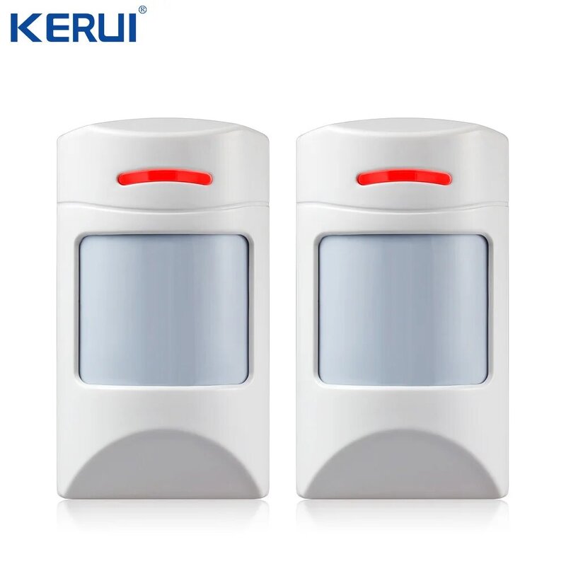 Kerui-Detector de movimento sem fio PIR para segurança doméstica, sistema imunológico anti-pet, alarme GSM, 433MHz, 2 pcs
