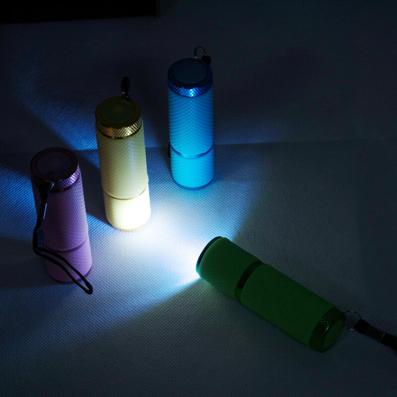 Lanterna UV com cola adesiva, tocha ultravioleta, lâmpada para cura de resina epóxi, detector de moeda, 9 LED, 1 PC