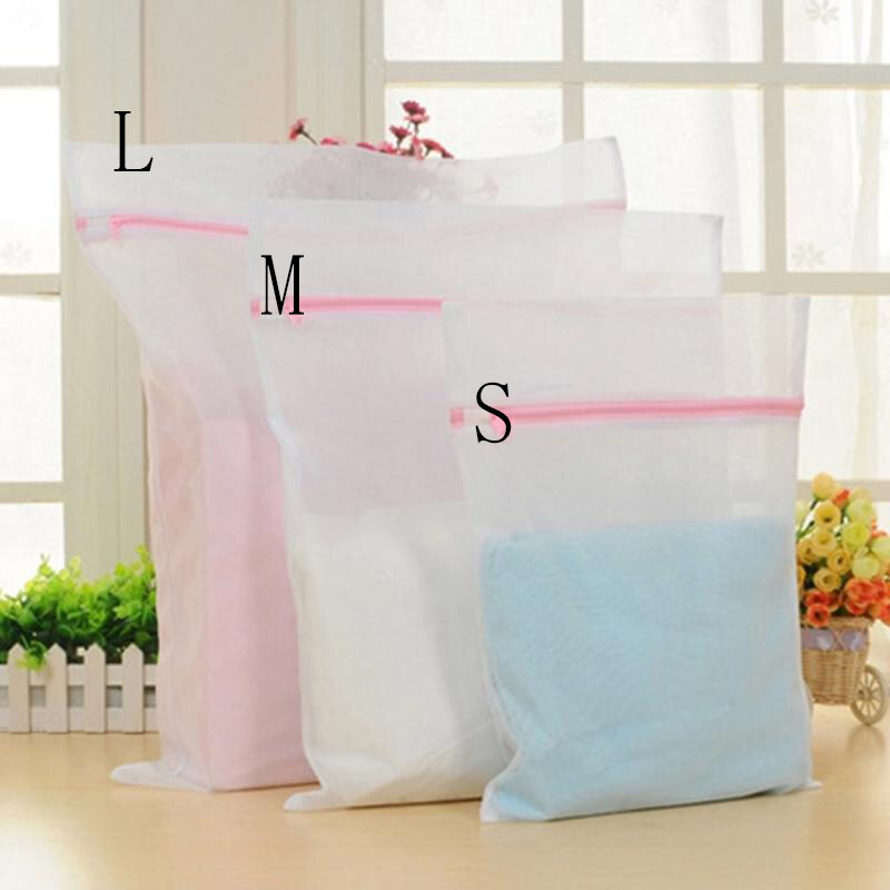 1pc 3 Size Mesh Laundry Bag Polyester Laundry Wash Bags Coarse Net Laundry Basket Laundry Bags For Washing Machines Mesh Bags