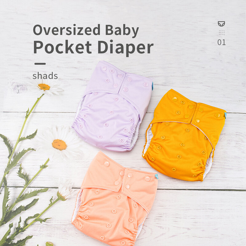 Happyflute-pañales ecológicos lavables y reutilizables para bebé, bragas de tela para niños pequeños, aptas para bebés de 8-20kg