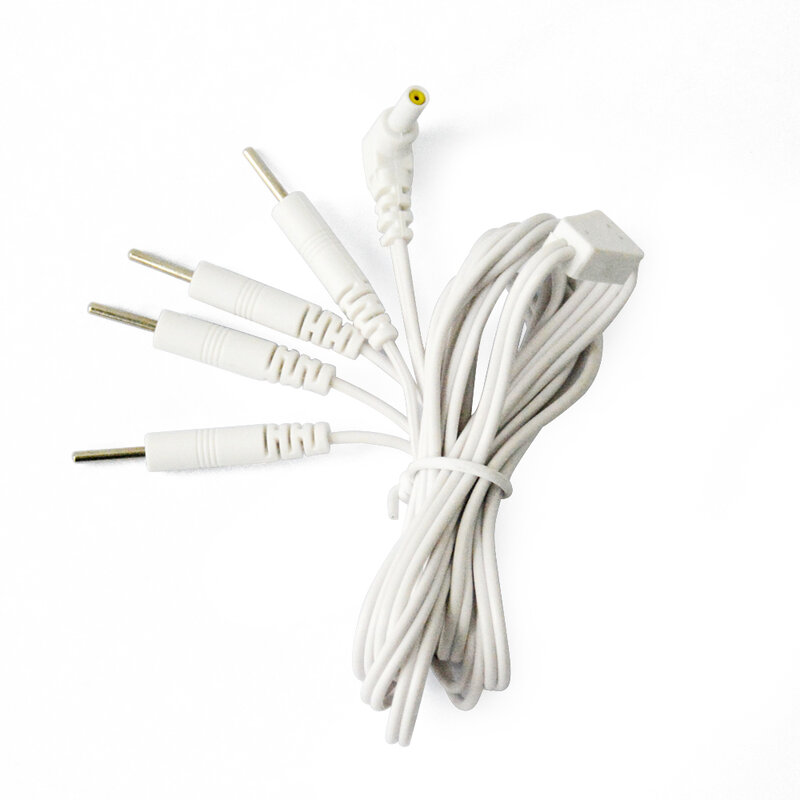 2 sztuk wymiana Jack DC głowy 2.35mm elektrody przewody przyłączeniowe kable połączeniowe podłączyć maszyna do fizjoterapii lub TENS 7000 jednostka
