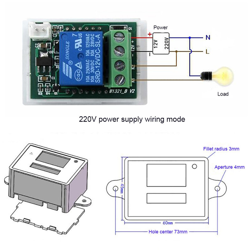 Termostato de microordenador con Control Digital de temperatura, interruptor de termómetro, nuevo termorregulador, 12/24/220V, W3001, W3002