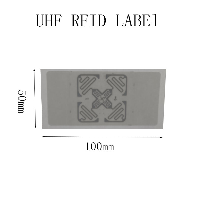 Etiqueta adhesiva de papel de cobre blanco con Chipset Impjin M4, tamaño de etiqueta personalizado, UHF, RFID, H47, 110x50 o 110x90