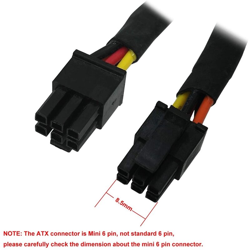 Mini Cable de alimentación de 6 pines a 15 Pines, X2, SATA, para DELL Vostro 3650, 3653, 3655, ordenador de escritorio, HDD, SSD, expansión
