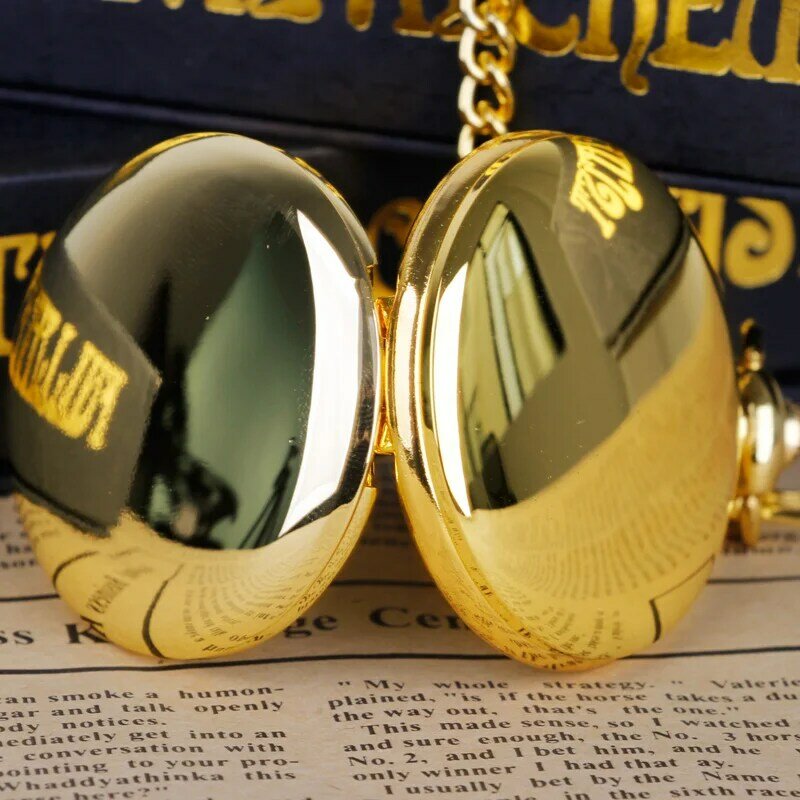 Новые модные золотые гладкие кварцевые карманные часы, ювелирные изделия для мужчин и женщин с подвеской-цепочкой