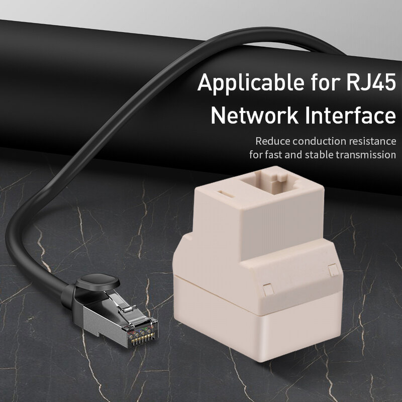 Kebidumei adaptador de conector LAN de red hembra a hembra, extensor de acoplador, convertidor de extensión de Cable Ethernet RJ45
