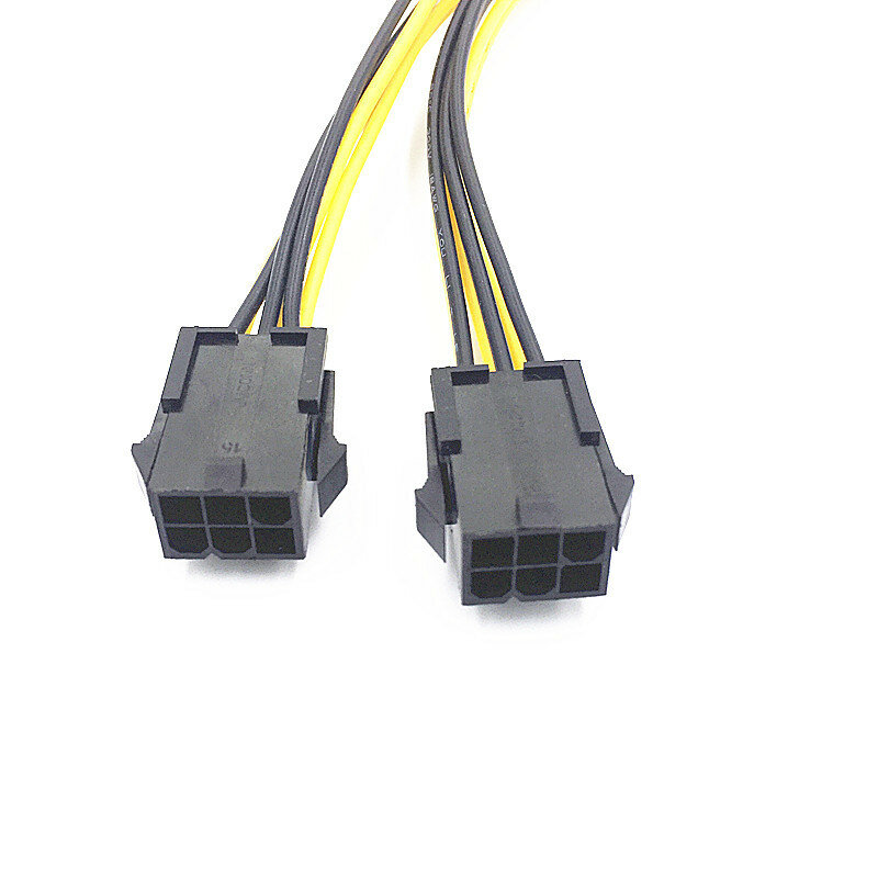 8Pin Male to Dual 6 Pin Female Cable Adapter 20cm CPU 8 Pin To Graphics Video Card PCI Express Power Splitter Cable Adapter