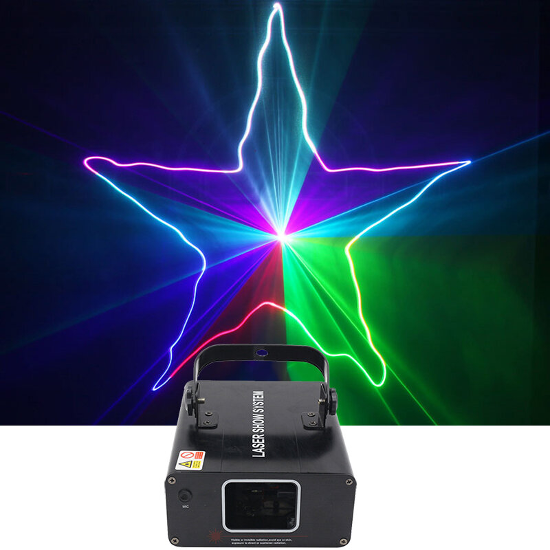 Proyector láser 3 en 1 para Dj, luz RGB de 96 patrones, a todo Color, efecto de iluminación de escenario para discoteca, fiesta de Navidad, 1 Agujero