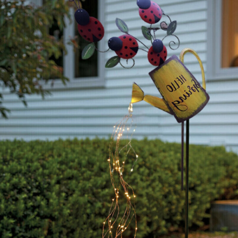 Поливочная Can светодиодный String светильник Starry Fairy Night светильник для двора, сада, украшения для дорожек