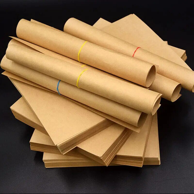 A4 A3 Kraft Papier Karton Kleur Lood Schets Schilderen Art Printing Papier Binding Cover Handgemaakte Inpakpapier