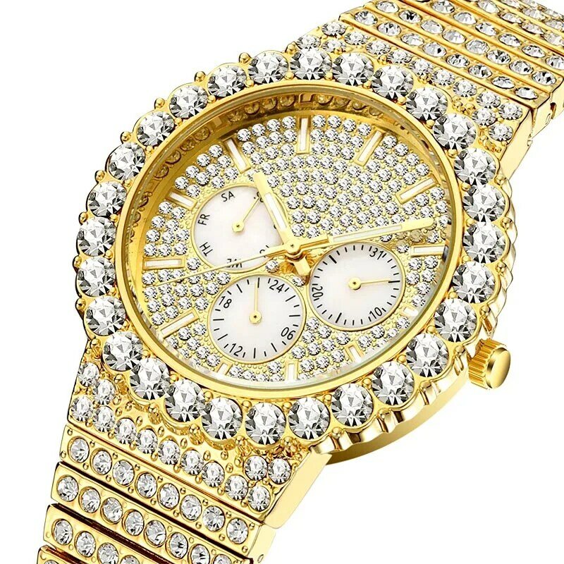 MISSFOX-ساعات قوس قزح للرجال ، ساعة يد فاخرة من الذهب عيار 18 قيراطًا ، كوارتز ، الأكثر مبيعًا ، هدية 2020