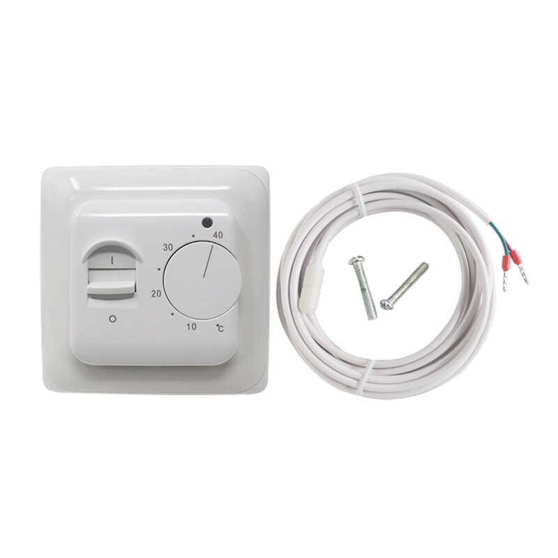 Mechaniczny termostat do ogrzewania podłogowego 16A AC 230V elektroniczny temperatura podgrzewania kontroler o zmniejszonej palności z PCV termostat pokojowy