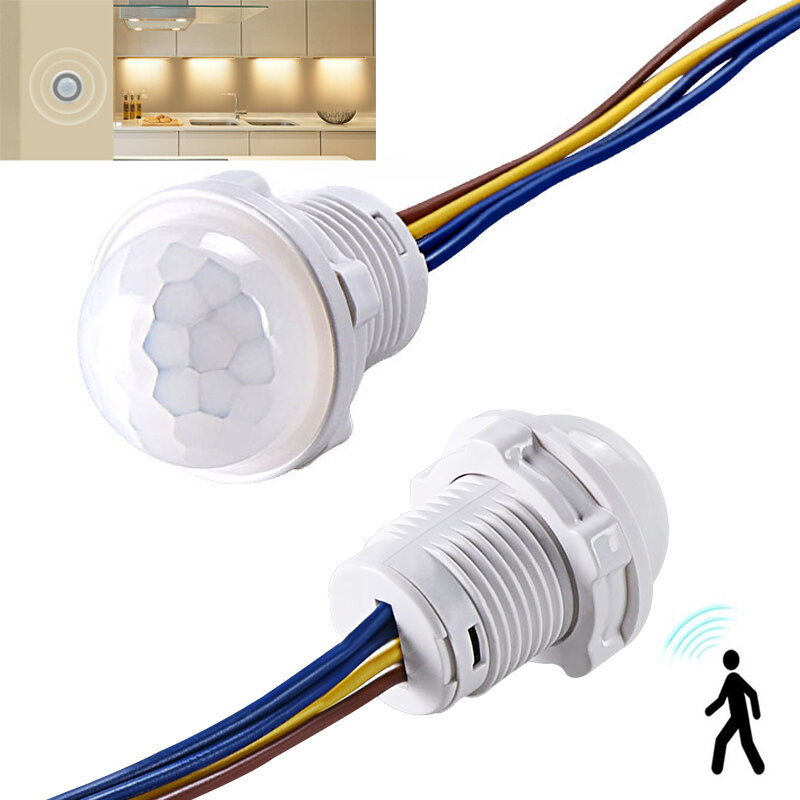 Sensor infravermelho de movimento corporal pir, interruptor com controle de luz automática, novo sensor de iluminação para casa, detector de atraso, 110/220v