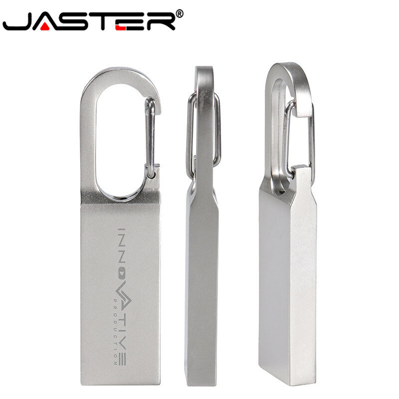 JASTER USB 2.0 Metal Keychain USB Flash Drive Pen Drive 4GB 8GB 16GB 32GB 64GB 128GB  Memory Stick ( over 10PCS free LOGO)