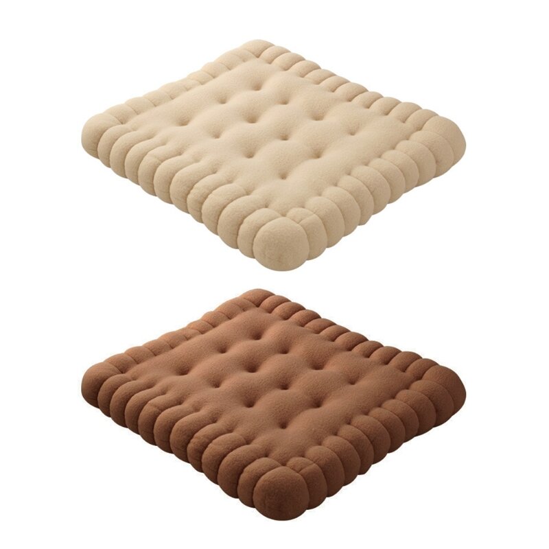 Creative Soft Biscuit Shape Cushion Classical Pillow Chair Car Seat Pad Decorative Cookie Tatami Back Cushion Sofa Stool Mat